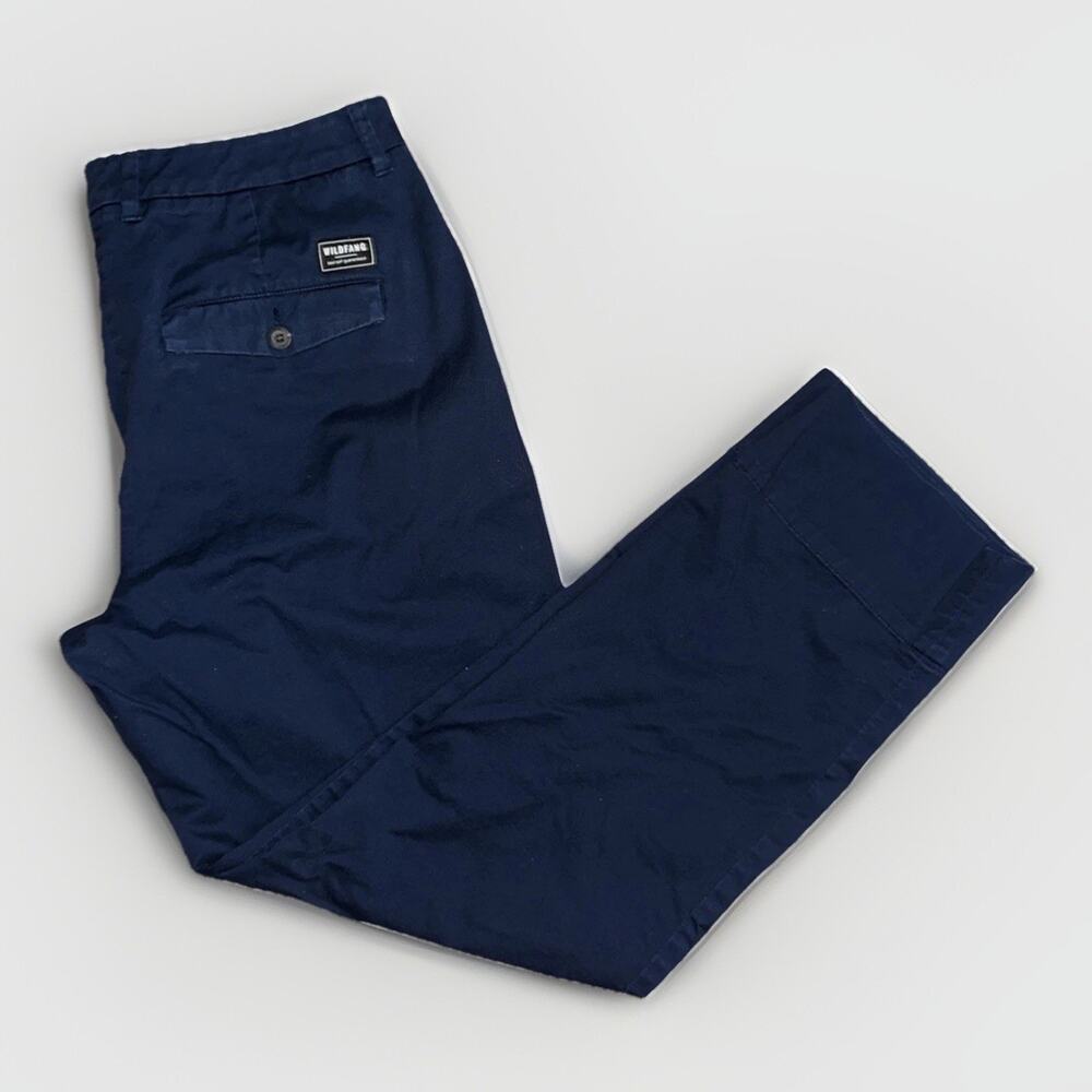 Wolfgang Women’s Chino Pants Size 10 Navy Blue Casual Trousers Cotton 34x30